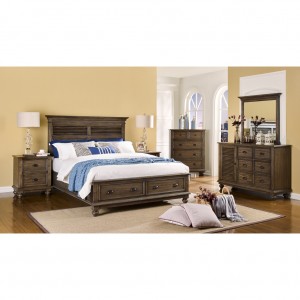 Louvre King Bed, Dresser and Mirror Suite