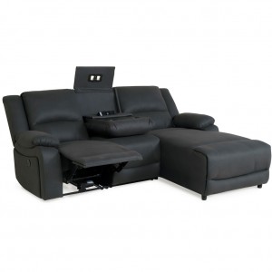 Captain 3 Seater With Chaise And Powered Recliner