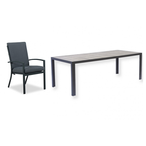 Ekaterina Dining Table + 8pcs Matzo Highback Chairs