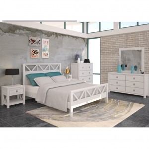 Majorca King Bed Dresser and Mirror Suite