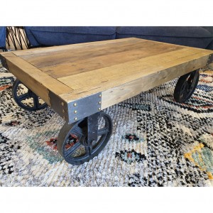 Reclaimed Coffee Table with wheels