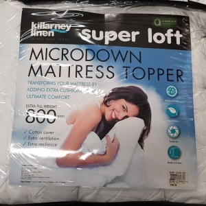 Killarney Super Soft Queen Mircodown Mattress Topper